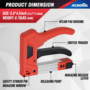 Agrafeuse manuelle industrielle robuste avec boîtier en nylon PA6, poignée <span class=keywords><strong>ergonomique</strong></span>, conception anti-blocage - Product Image 2