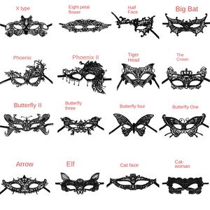 Mascarade Fun <span class=keywords><strong>Masque</strong></span> en dentelle pour femmes Costume de fête vénitienne Halloween <span class=keywords><strong>Carnaval</strong></span> Fit pour adultes Doux Noir - Product Image 3