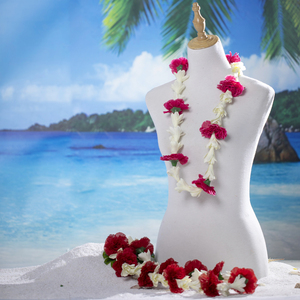 Guirnaldas y guirnaldas decorativas Lei DE FLOR DE Clavel y tuberosa de terciopelo artificial personalizables - Product Image 5