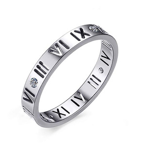 <b>Roman</b> <b>Numeral</b> Fashion <b>Ring</b> Minimal Elegant Geometric Design Unisex Daily Wear Jewelry - Product Image 5