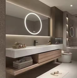 Muebles de Baño Modernos y Sencillos de Madera Maciza Estilo Australiano de Lujo, con Espejo LED, para Apartamento - Product Image 6
