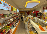 Supermarché pick and mange en vrac Bonbons aliments épices Gondole Racks Présentoir avec pelle bac en vrac Étagères alimentaires