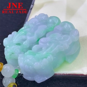 Vente en gros usine Pendentif émeraude Jemis en jade naturel du Myanmar vert épicé, une pièce, Dropshipping, 38e Festival - Product Image 4