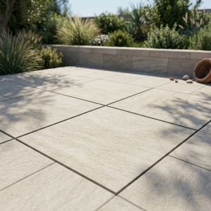 Dalles de pavage extérieures en porcelaine beige à âme en pierre naturelle de 20 mm d'épaisseur, 600x600 mm, R11, usage intensif commercial - Product Image 4