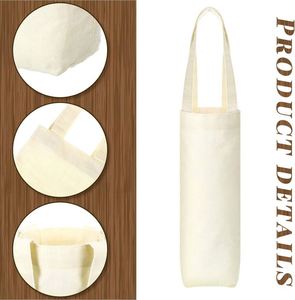 Sacs à vin en toile personnalisables par sublimation, réutilisables et lavables, avec poignée, pour bouteilles et cadeaux - Product Image 2