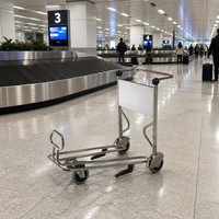 Carrito de Carga de Tres Ruedas para Aeropuerto, Plataforma de Acero Inoxidable, Carro de Equipaje, Fabricante OEM, Venta al Por Mayor Pingfang