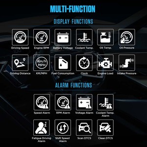 快速交付autol X60平视显示器汽车智能数字多功能报警仪表，设计智能时尚 - Product Image 2