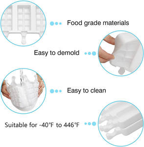 Molde cuadrado de celosía grande para hacer helados, de silicona, para hacer polos caseros - Product Image 4