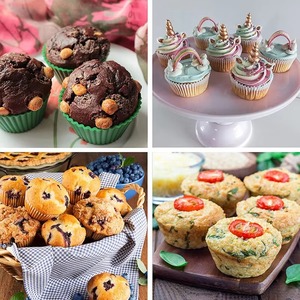 12 Cavity Silicone Muffin Cake Mold Non Stick Baking <b>Tray</b> Reusable Cupcake Pan Food Grade Baking Tool - Product Image 2