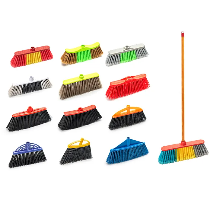 wholesale cleaning sweeping broom head indoor Soft Brush besom floor plastic cleaning hard sweeping broom besom