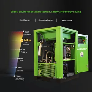 75 Kilowatt 15 vida hava kompresörü 55KW 22 kalıcı mıknatıs invertör galvanizli bitirmek 30 invertör 37 vida makinesi hava soğutmalı - Product Image 2