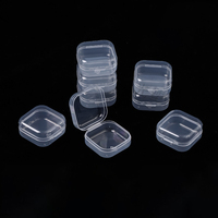 Échantillon gratuit PP plastique transparent carré rectangle cube boîte de rangement conteneur boîte pour l'emballage pièces de quincaillerie petits outils cadeaux