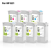 Cartouche d'encre remanufacturée 400 ml 7 couleurs 821, pleine d'encre et de puce pour imprimante HP Latex 110/115