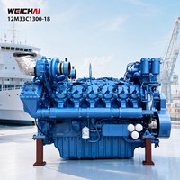 Moteur diesel marin SCDC Weichai 12M33C1300-18 1300HP V12, moteur de propulsion principale pour bateau de travail, bateau de pêche, navire de transport de marchandises