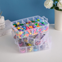 Boîte De Rangement en plastique pour les Arts et L'artisanat, Jouet, Fusible Perles Washi T 3-Empilable Boîte de Conteneur de Stockage avec 30 Compartiments