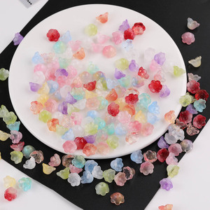 Color Gradient Flower Glass Beads For Jewelry Making DIY Accessories 34119 - Product Image 2