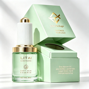 Botella de Vidrio Esmerilado de 30 ml con Gotero y Caja, Botella Vacía para Suero para el Cuidado de la Piel, Aceite Esencial, <span class=keywords><strong>Perfume</strong></span>, Cuidado del Cabello - Product Image 3