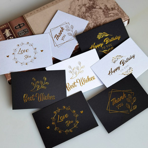 Customized Logo Foil High Quality Luxury Thank You Printable Gift Card for Small Businesses