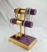 Organisateur de bijoux de luxe multifonctionnel pour bagues, boucles d'oreilles et bracelets – Présentoir en métal pour bijoux