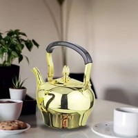 Cafetière Dallah Arabe de Luxe, Ensemble Café et Thé, Pot Turc Traditionnel en Acier Inoxydable, Style Moyen-Orient, Écologique, Électrique
