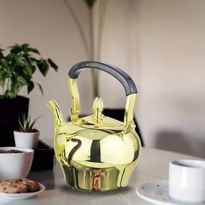 Cafetière Dallah Arabe de Luxe, Ensemble Café et Thé, Pot <span class=keywords><strong>Turc</strong></span> Traditionnel en Acier Inoxydable, Style Moyen-Orient, Écologique, Électrique - Product Image 3