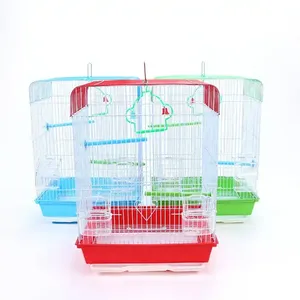 Productos para mascotas en stock, jaula para pájaros con parte superior plana, jaula para pájaros de alambre, casa colgante con alimentador exterior, <span class=keywords><strong>bebedero</strong></span> y bandeja extraíble, 12 piezas - Product Image 4