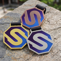 Medali Olahraga Kustom Berlapis Tiga Warna, Logam Paduan Seng, Enamel, Bentuk Oktagonal, untuk Seni Bela Diri, Kickboxing, Karate, Taekwondo