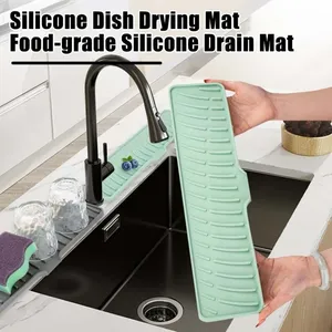 Tapis anti-éclaboussures pour évier de cuisine Zenidoo en silicone, tapis de protection pour robinet, bac anti-gouttes, antidérapant, écologique, doux, multi-usages, tapis de séchage pour la vaisselle - Product Image 2