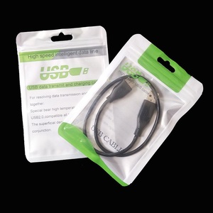 Cáp Gói Zip Khóa Túi Dây Kéo Nhỏ Với Cửa Sổ/Bao Bì Cáp USB Bằng Nhựa - Product Image 3