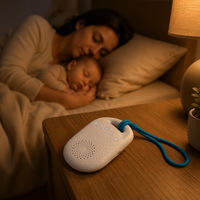 Appareil de sommeil vibrant portable avec lumière LED, autonomie de 15 à 20 heures, léger, bruit blanc apaisant, jouet pour bébés et adultes