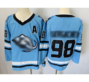 Maillot <span class=keywords><strong>de</strong></span> hockey sur glace personnalisé, style capitaine, logo brodé, numéro imprimé, taille XL, 100% polyester, pour les dirigeants d'équipe - Product Image 2