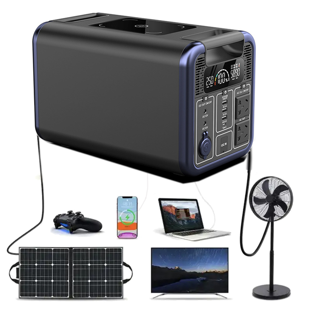 1200W Solar Portable Power Station 280000mAh Outdoor Generator with AC/DC/USB-C/Wireless Charging for Camping RV Emergency