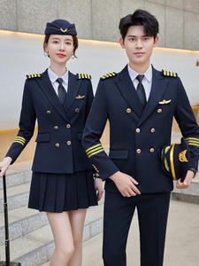 2024 nuevo uniforme de aviación traje de personal masculino traje de azafata ropa aerolínea capitán piloto aviación ropa de trabajo - Product Image 4