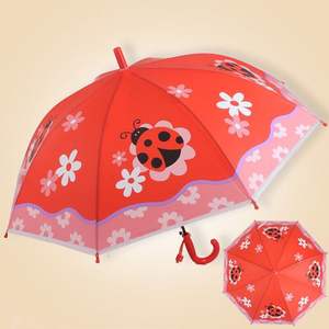 Детский зонт с питанием по Ethernet, автоматический зонтик с принтом животных, Бабочка, Акула, Сова, божья коровка, со свистком для мальчиков и девочек - Product Image 3