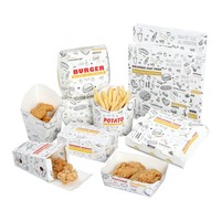 Caja de Embalaje Personalizada para Comida para Llevar, de Papel de Grado Alimenticio, para Comida Coreana Rápida, Restaurante de Hot Dogs, Pollo Frito y Hamburguesas
