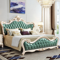 Ensemble de chambre à coucher de luxe royal, lit king size, série design classique européen, fabrication exquise, modèle 6214T