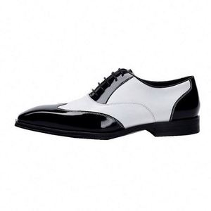 Chaussures Oxford de luxe haut de gamme, fabriquées à la main, style italien, en cuir de vachette, à bout pointu, à lacets, prix d'usine, vente en gros, excellente qualité - Product Image 1