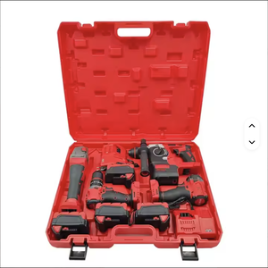 Red Brushless 4-in-1 Power Tool Set Cordless Heavy Duty Hammer Drill Hard Case MWK-4P-001 Brushless Impact Drill Provides Powerf - Product Image 1