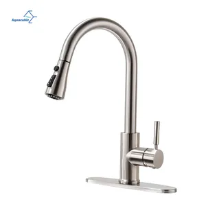 Kitchen Faucet With Sprayer Kitchen Faucet With Pull Down Sprayer Single Handle Stainless Steel Brushed Nickel Kitchen Faucet