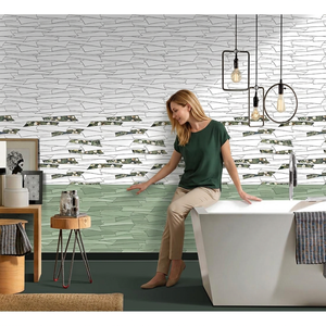 Azulejos Decorativos de Cerámica de Aspecto Natural Japonés Verde, 12x18 30x45cm 300x450mm, para Baño, Dormitorio, Pasillo, Interior y Exterior - Product Image 4