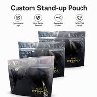 Pochette refermable personnalisée avec logo imprimé pour échantillons cosmétiques, sacs en Mylar avec fermeture éclair pour sérum de soin de la peau