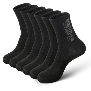 Essentials Los Angeles Ankle Socks Men's Breathable Sweat Absorbing Running Sports Socks Solid Color Daily Wear - Product Image 4