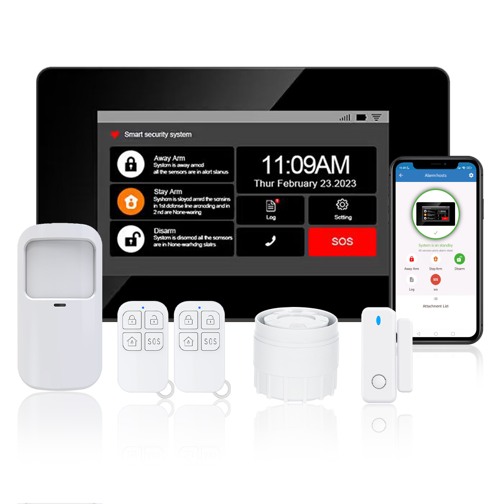 2026 New Arrival Kooyii Smart Home Security Alarm System 4.5 Inch Touch Screen 4G WiFi Intruder Alarm System Real-time Alert · image 2