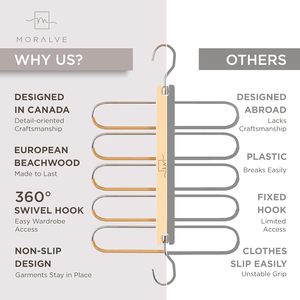 Whole Sale Durable 5 in 1 Wardrobe Organizer Magic Pants Hangers with 2 Pack for Bathroom <b>Clothes</b> <b>Rack</b> Shelves - Product Image 4
