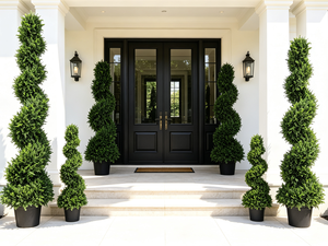 Árbol Topiario Artificial en Espiral, <span class=keywords><strong>Ciprés</strong></span> Artificial en Maceta, Arbusto de Boj Retorcido, Planta Verde Artificial para Paisajismo de Villas, Centros Comerciales, Hoteles y Terrazas - Product Image 3
