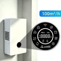 Système de ventilation à récupération d'énergie (ERV/HRV) WiFi pour pièce unique, 100m³/h, avec préchauffeur et filtre HEPA H13, OEM ODM