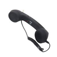 Auricular de Teléfono Retro Vintage con Protección Contra la Radiación, Conector Tipo-C y Jack de 3.5mm para Teléfonos Inteligentes