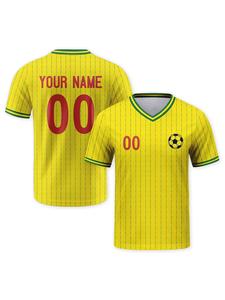 トレンドサッカークラブユニフォーム サッカーTシャツ 通気性フットボールユニフォームセット サッカージャージセット 速乾フットボールキット - Product Image 4