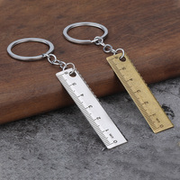 Mini règle porte-clés en alliage de zinc, outil de mesure portable pour la maison et les bijoux, disponible immédiatement