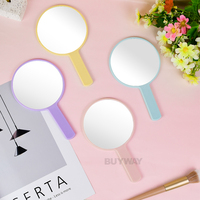 Miroir de poche compact personnalisé à une face avec finition argentée, option logo OEM, pour un usage quotidien en maquillage